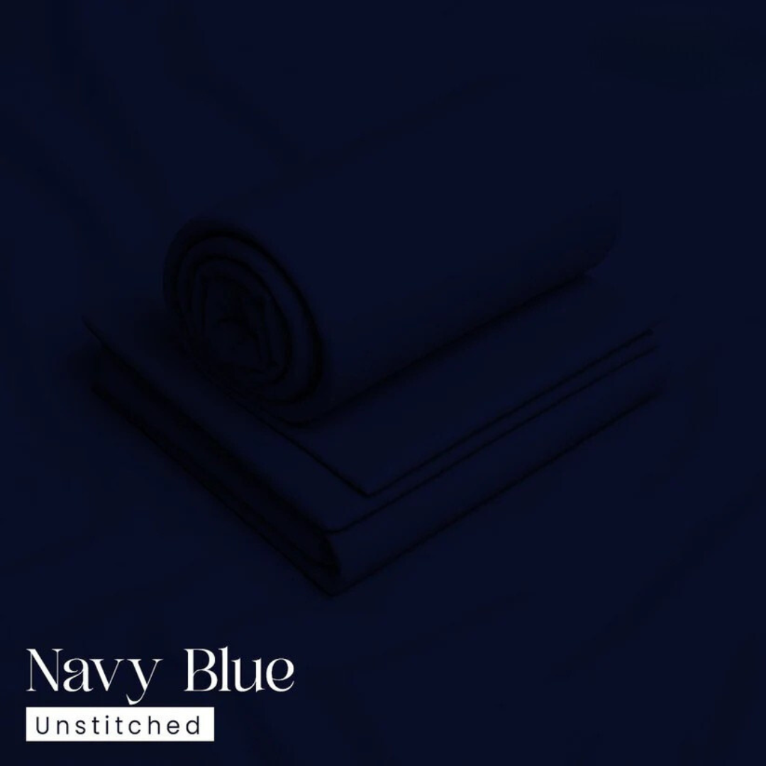 4 Meter Suits Wash & Wear Boski Navy Blue