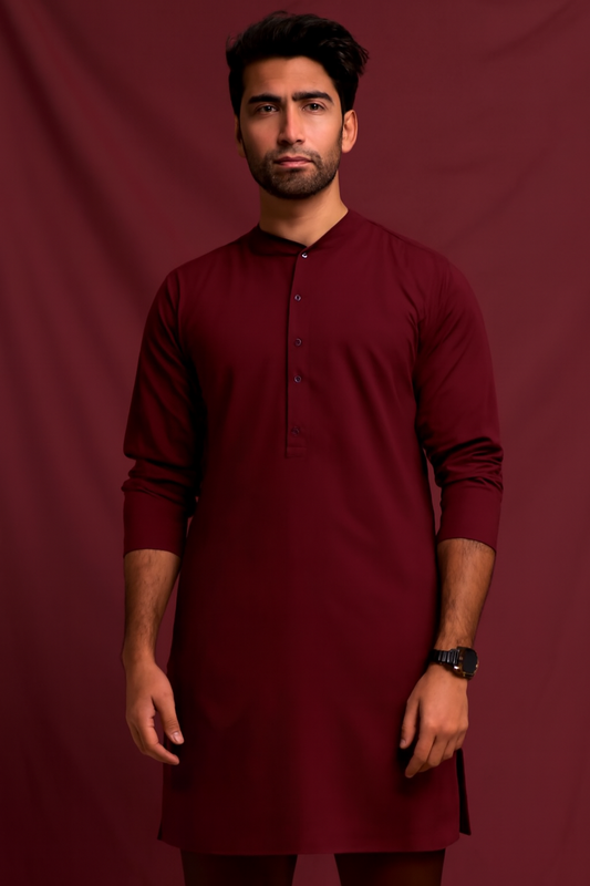 4 Meter Suits Wash & Wear Boski Maroon