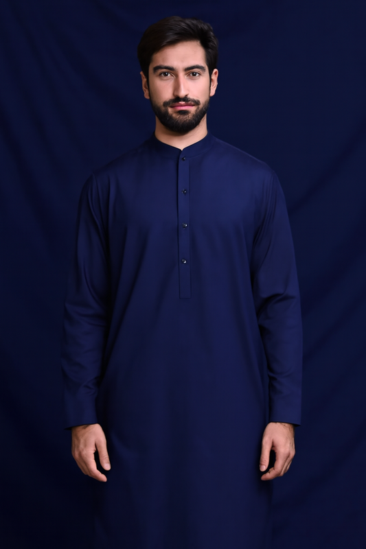 4 Meter Suits Wash & Wear Boski Navy Blue