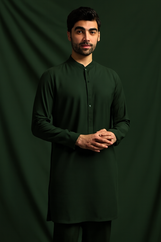 4 Meter Suits Wash & Wear Boski Pine Green