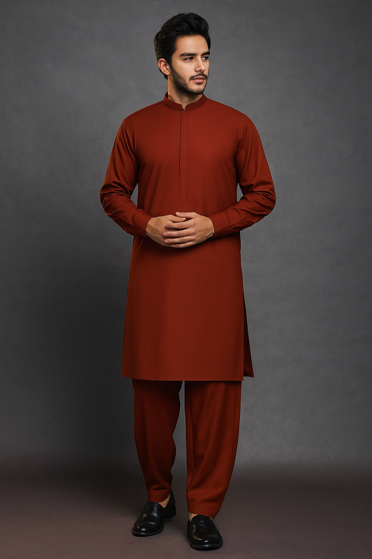 4 Meter Suits Wash & Wear Boski Ambur Brunt