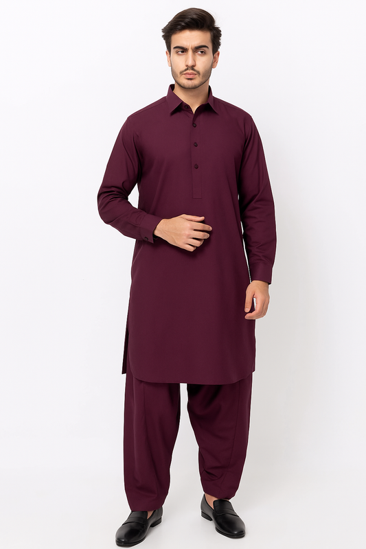 4 Meter Suits Wash & Wear Boski Burgundy