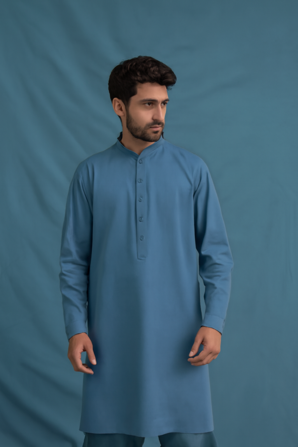 4 Meter Suits Wash & Wear Boski Powder Blue